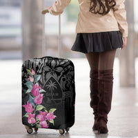 Guahan Puti Tai Nobiu Luggage Cover Guam Bougainvillea Flower Art LT9 - Polynesian Pride