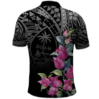 Guahan Puti Tai Nobiu Polo Shirt Guam Bougainvillea Flower Art LT9 - Polynesian Pride