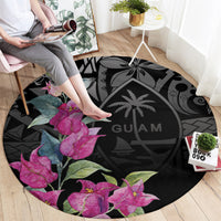 Guahan Puti Tai Nobiu Round Carpet Guam Bougainvillea Flower Art LT9 - Polynesian Pride