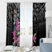 Guahan Puti Tai Nobiu Window Curtain Guam Bougainvillea Flower Art