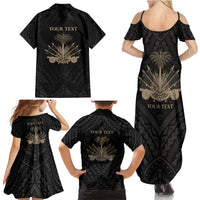 Personalized Haiti First Black Republic Family Matching Summer Maxi Dress and Hawaiian Shirt Negre Marron With Map And Flag LT9 - Polynesian Pride