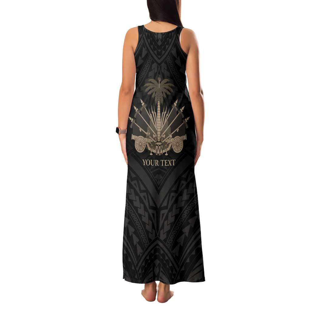 Personalized Haiti First Black Republic Family Matching Tank Maxi Dress and Hawaiian Shirt Negre Marron With Map And Flag LT9 - Polynesian Pride