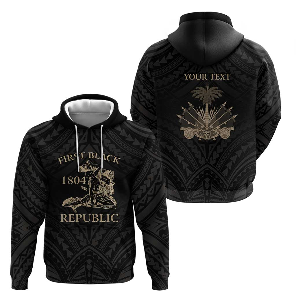 Personalized Haiti First Black Republic Hoodie Negre Marron With Map And Flag LT9 - Polynesian Pride