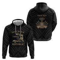Personalized Haiti First Black Republic Hoodie Negre Marron With Map And Flag LT9 - Polynesian Pride