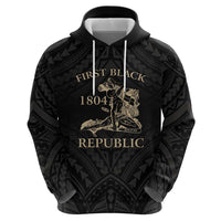 Personalized Haiti First Black Republic Hoodie Negre Marron With Map And Flag LT9 - Polynesian Pride