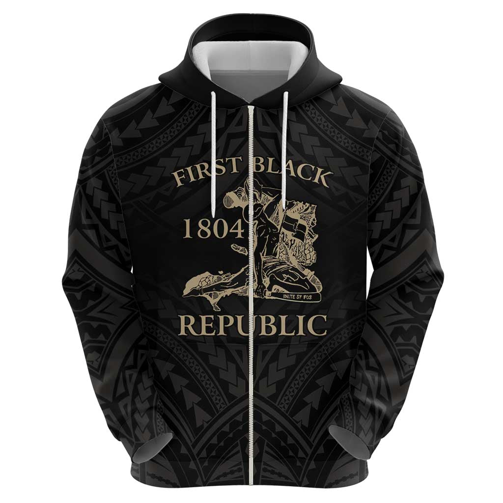 Personalized Haiti First Black Republic Hoodie Negre Marron With Map And Flag LT9 - Polynesian Pride