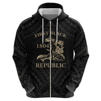 Personalized Haiti First Black Republic Hoodie Negre Marron With Map And Flag LT9 - Polynesian Pride