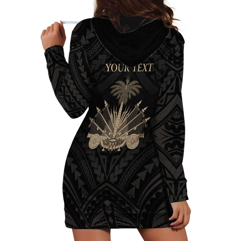 Personalized Haiti First Black Republic Hoodie Dress Negre Marron With Map And Flag