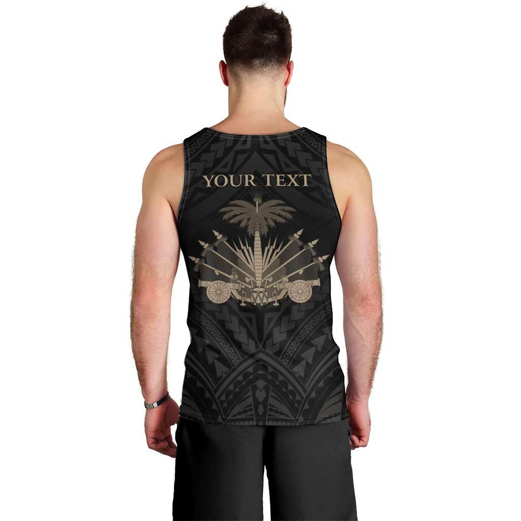 Personalized Haiti First Black Republic Men Tank Top Negre Marron With Map And Flag
