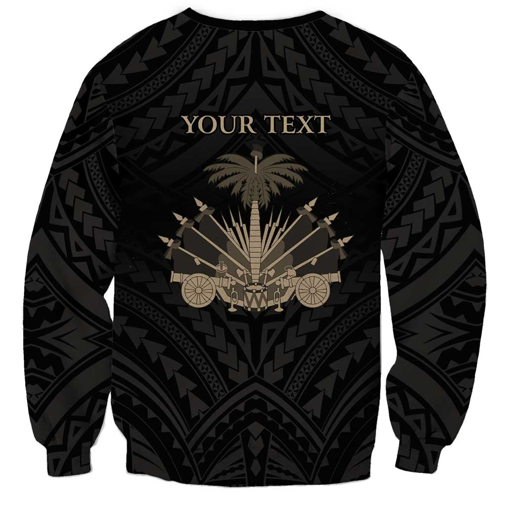 Personalized Haiti First Black Republic Sweatshirt Negre Marron With Map And Flag