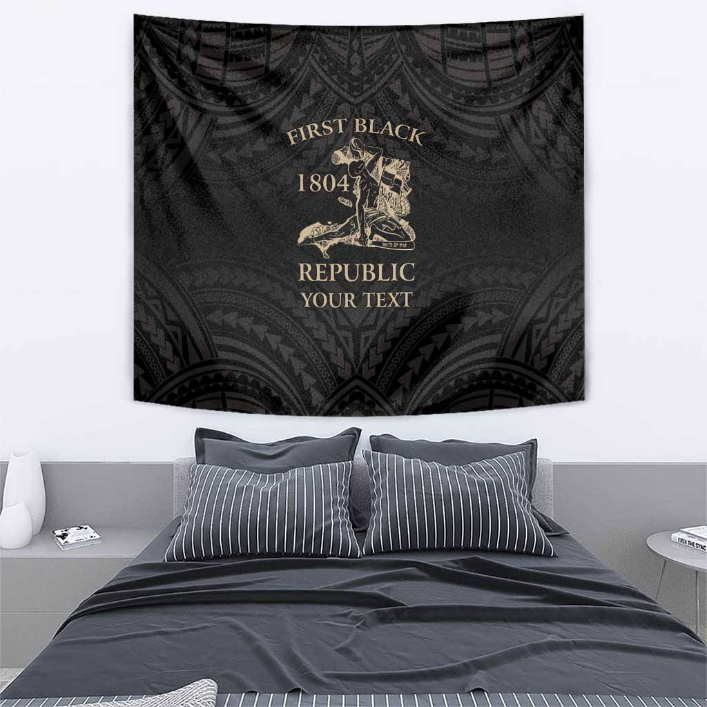 Personalized Haiti First Black Republic Tapestry Negre Marron With Map And Flag