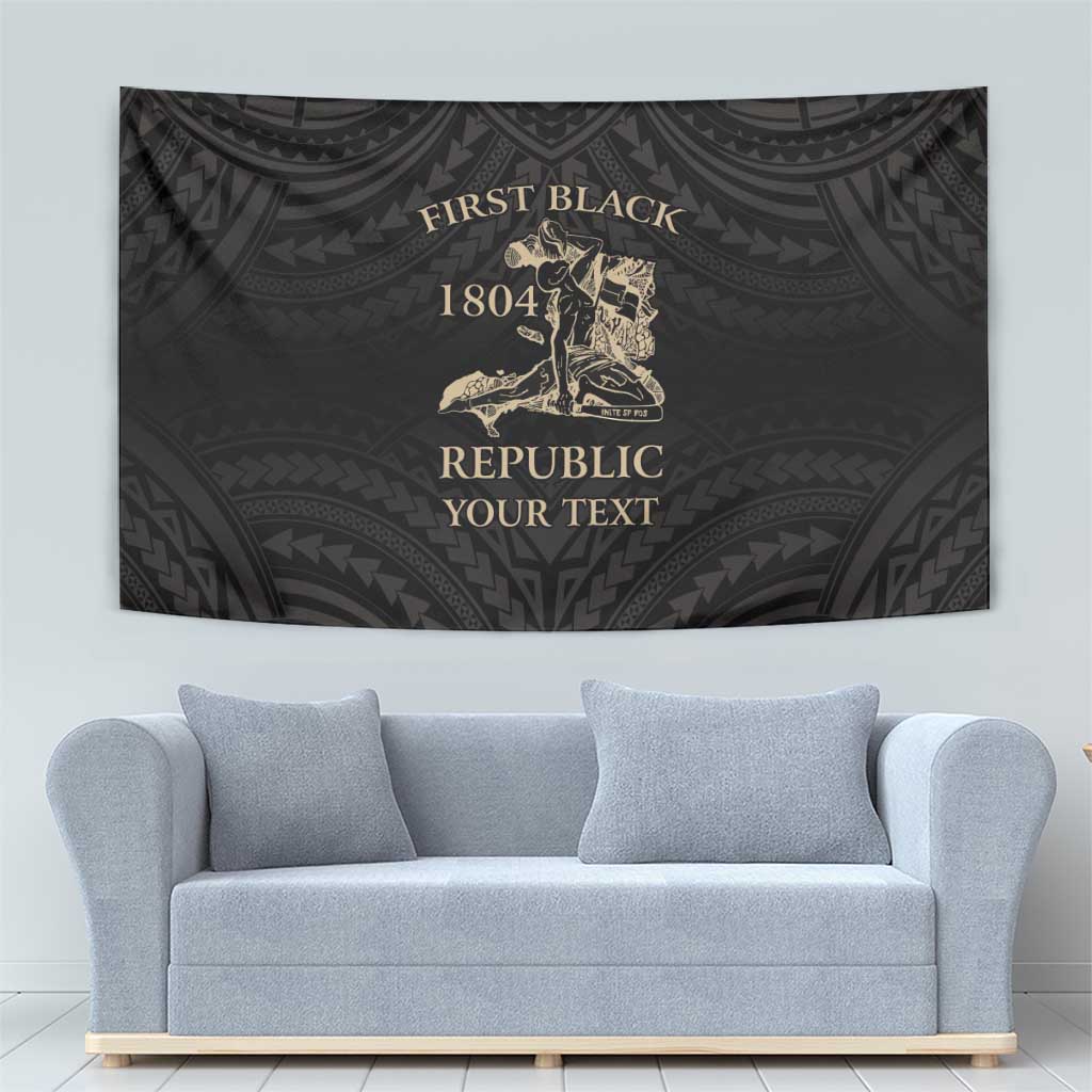 Personalized Haiti First Black Republic Tapestry Negre Marron With Map And Flag