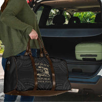 Personalized Haiti First Black Republic Travel Bag Negre Marron With Map And Flag - Polynesian Pride
