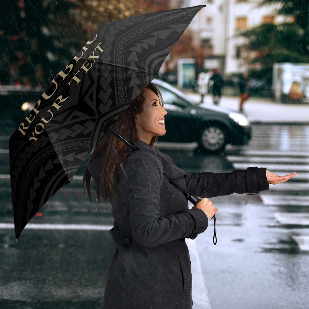 Personalized Haiti First Black Republic Umbrella Negre Marron With Map And Flag - Polynesian Pride