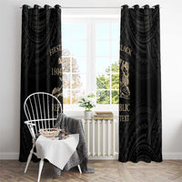 Personalized Haiti First Black Republic Window Curtain Negre Marron With Map And Flag