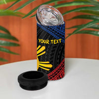 Personalized Philippines 4 in 1 Can Cooler Tumbler Polynesian Tribal Tattoo with Filipino Flag Motif LT9 - Polynesian Pride