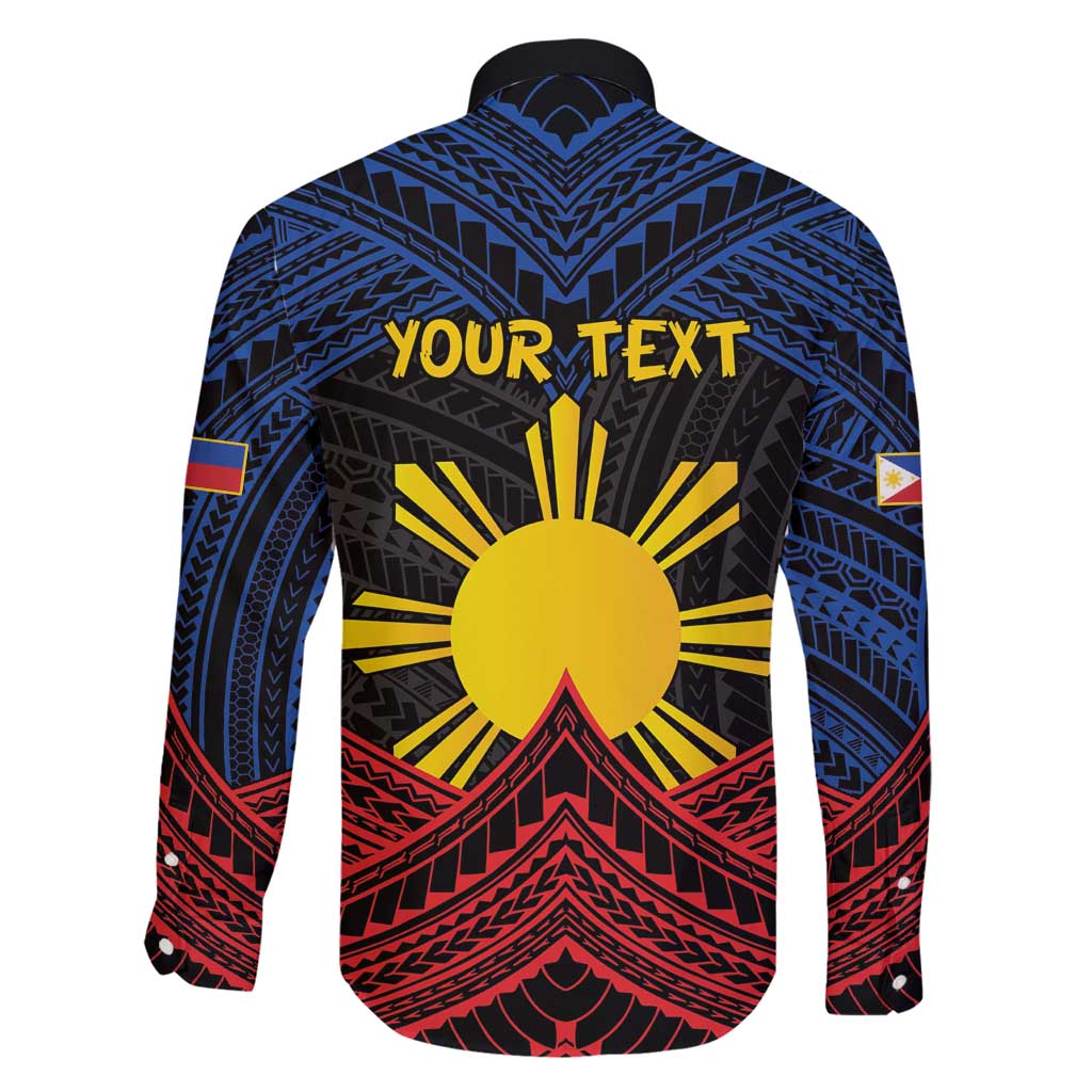 Personalized Philippines Family Matching Summer Maxi Dress and Hawaiian Shirt Polynesian Tribal Tattoo with Filipino Flag Motif LT9 - Polynesian Pride