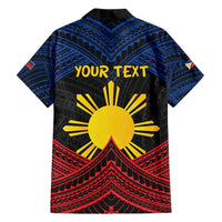 Personalized Philippines Family Matching Tank Maxi Dress and Hawaiian Shirt Polynesian Tribal Tattoo with Filipino Flag Motif LT9 - Polynesian Pride