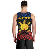 Personalized Philippines Men Tank Top Polynesian Tribal Tattoo with Filipino Flag Motif LT9 - Polynesian Pride