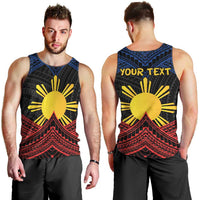 Personalized Philippines Men Tank Top Polynesian Tribal Tattoo with Filipino Flag Motif LT9 - Polynesian Pride