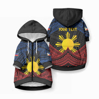 Personalized Philippines Pet Hoodie Polynesian Tribal Tattoo with Filipino Flag Motif
