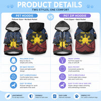 Personalized Philippines Pet Hoodie Polynesian Tribal Tattoo with Filipino Flag Motif
