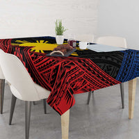 Personalized Philippines Tablecloth Polynesian Tribal Tattoo with Filipino Flag Motif LT9 - Polynesian Pride