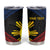 Personalized Philippines Tumbler Cup Polynesian Tribal Tattoo with Filipino Flag Motif