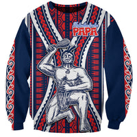 Aotearoa Father's Day Gift For Dad Sweatshirt Aroha Ahau Ki A Koe Papa - Maori Style Pattern LT9 Unisex Red - Polynesian Pride
