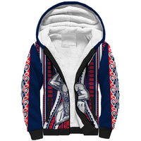 Personalised Aotearoa Father's Day Gift For Dad Sherpa Hoodie Aroha Ahau Ki A Koe Papa - Maori Style Pattern LT9 Unisex Red - Polynesian Pride