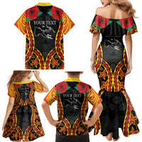 Personalised Papua New Guinea Remembrance Day Family Matching Mermaid Dress and Hawaiian Shirt LT9 - Polynesian Pride