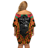 Personalised Papua New Guinea Remembrance Day Family Matching Off Shoulder Short Dress and Hawaiian Shirt LT9 - Polynesian Pride