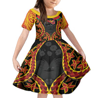 Personalised Papua New Guinea Remembrance Day Kid Short Sleeve Dress LT9 KID Red - Polynesian Pride