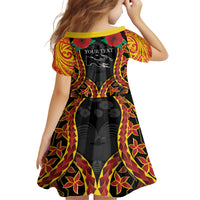 Personalised Papua New Guinea Remembrance Day Kid Short Sleeve Dress LT9 - Polynesian Pride