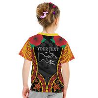 Personalised Papua New Guinea Remembrance Day Kid T Shirt LT9 - Polynesian Pride