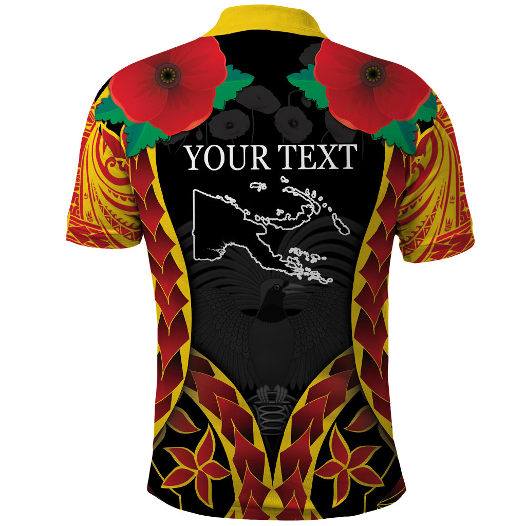 Personalised Papua New Guinea Remembrance Day Polo Shirt LT9 - Polynesian Pride