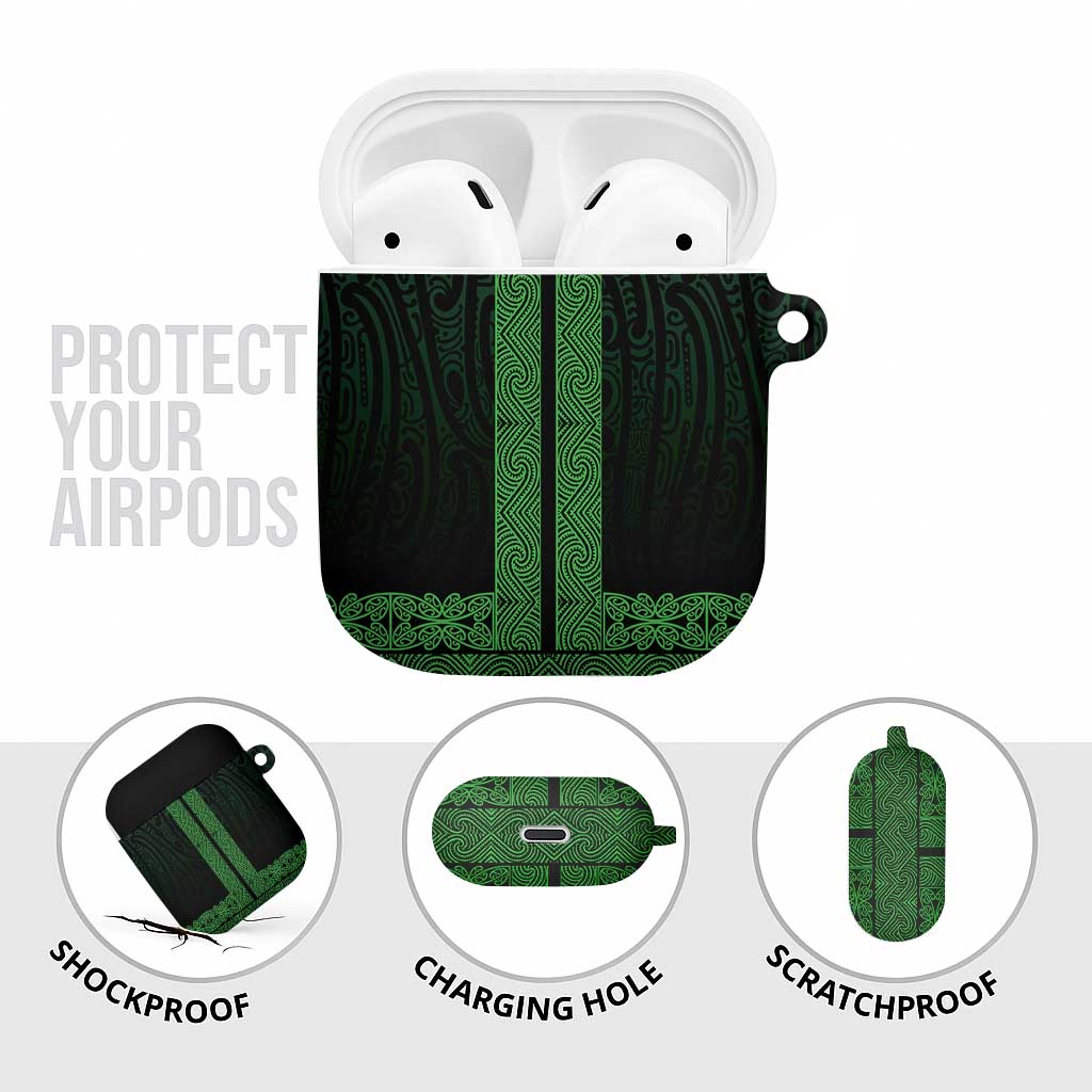 New Zealand Maori Kowhaiwhai AirPods Case Kakariki Maui and Mangopare LT9 - Polynesian Pride