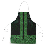 New Zealand Maori Kowhaiwhai Apron Kakariki Maui and Mangopare LT9 Green - Polynesian Pride