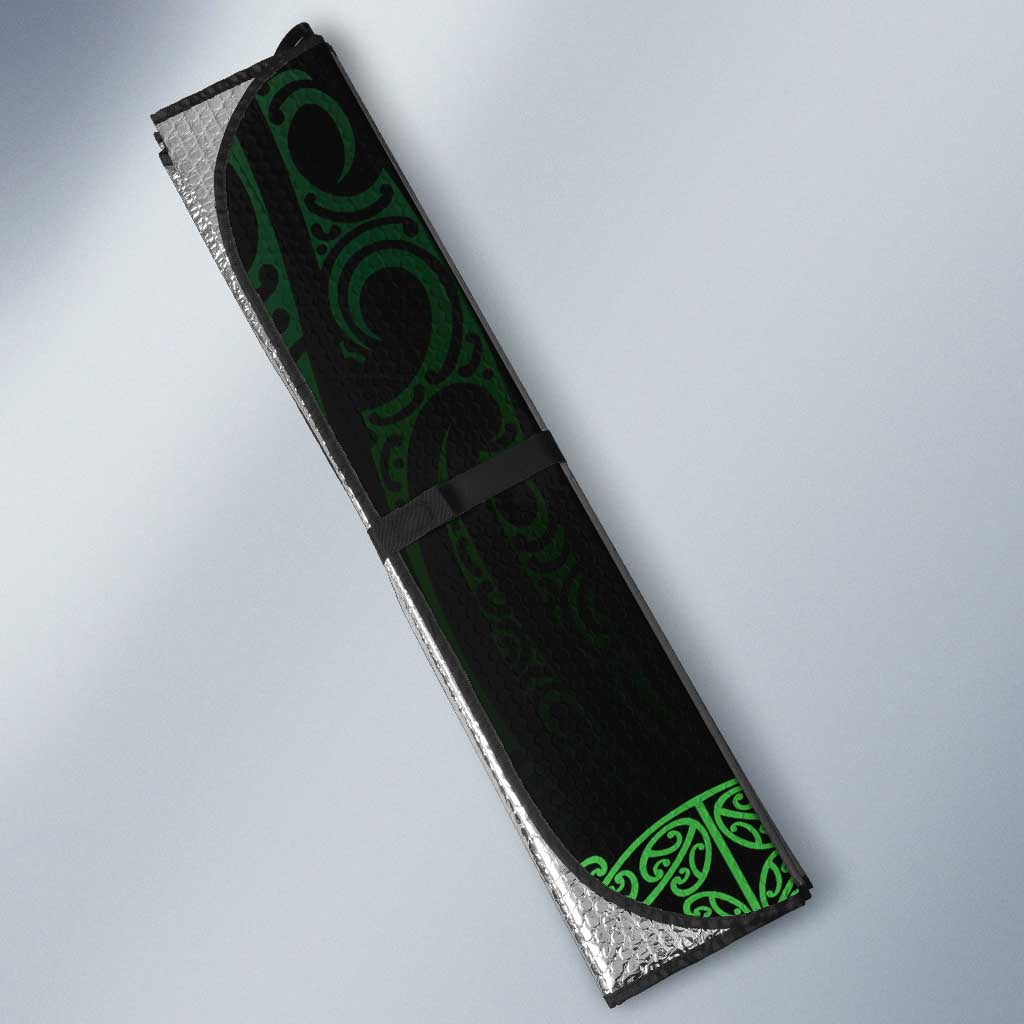 New Zealand Maori Kowhaiwhai Auto Sun Shade Kakariki Maui and Mangopare LT9 - Polynesian Pride