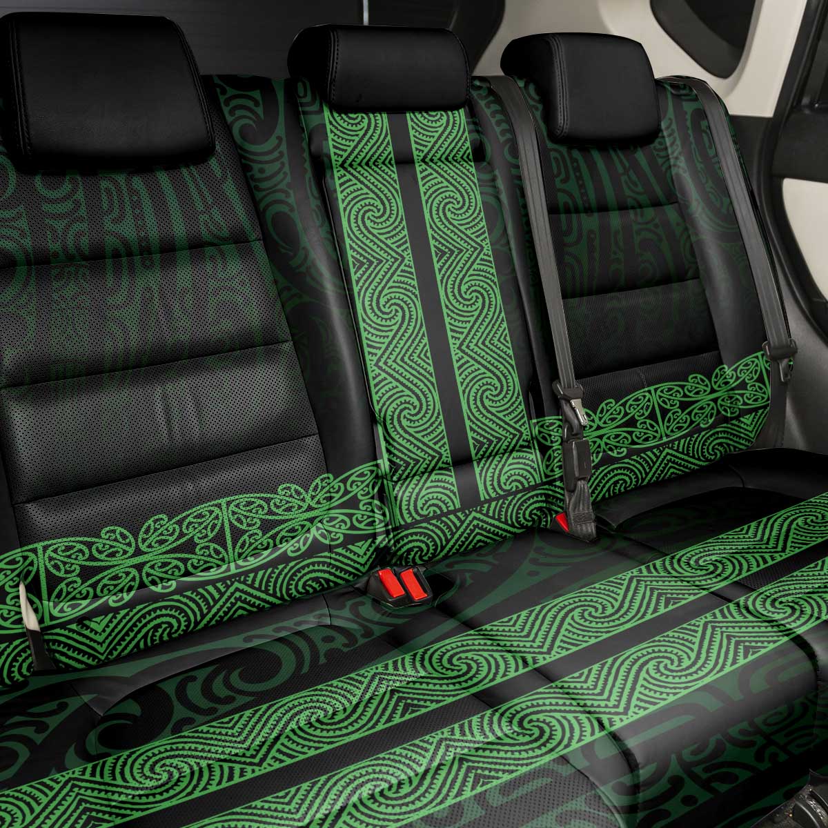 New Zealand Maori Kowhaiwhai Back Car Seat Cover Kakariki Maui and Mangopare LT9 - Polynesian Pride