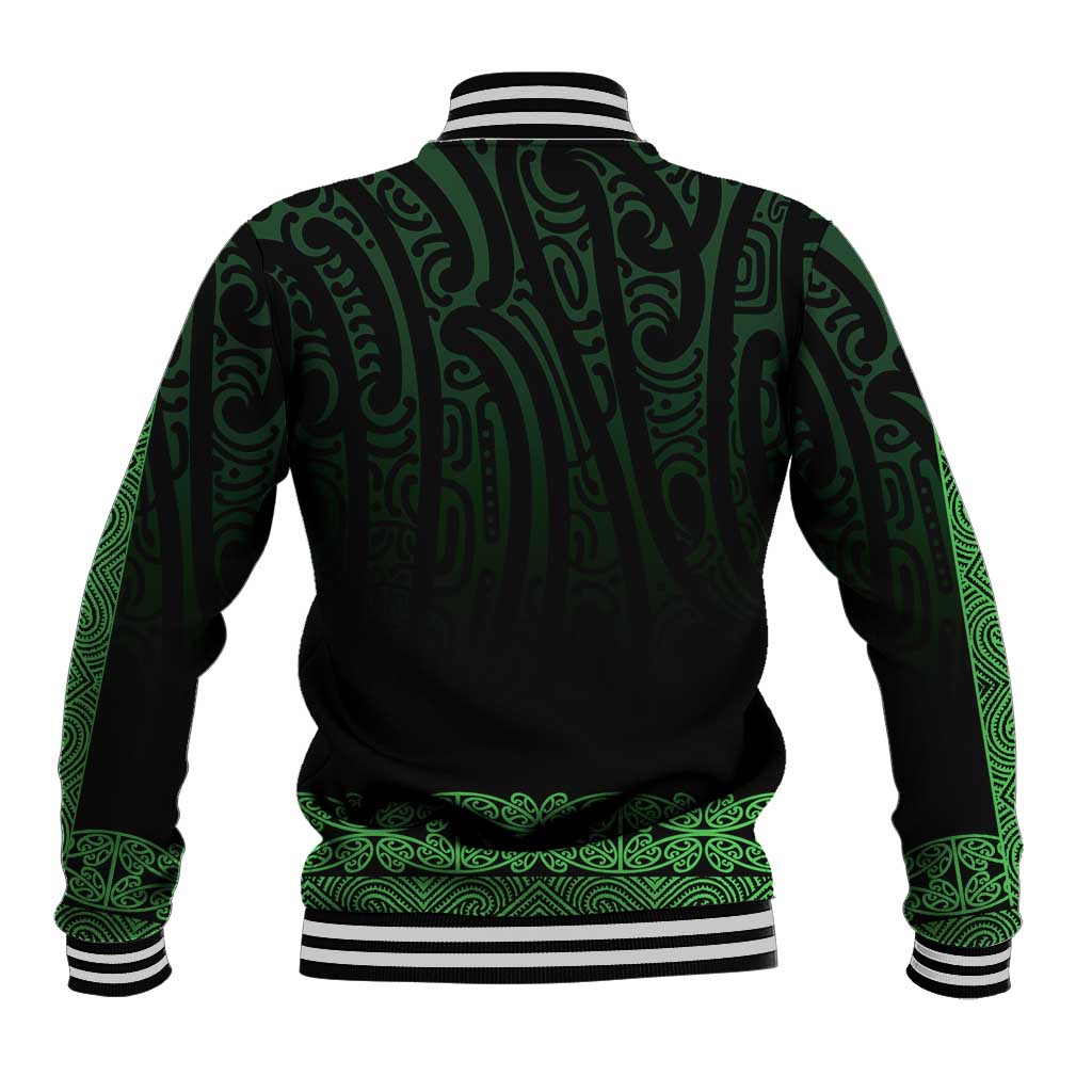 New Zealand Maori Kowhaiwhai Baseball Jacket Kakariki Maui and Mangopare LT9 - Polynesian Pride