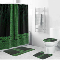 New Zealand Maori Kowhaiwhai Bathroom Set Kakariki Maui and Mangopare LT9 Bathroom Set (4 pcs) Green - Polynesian Pride