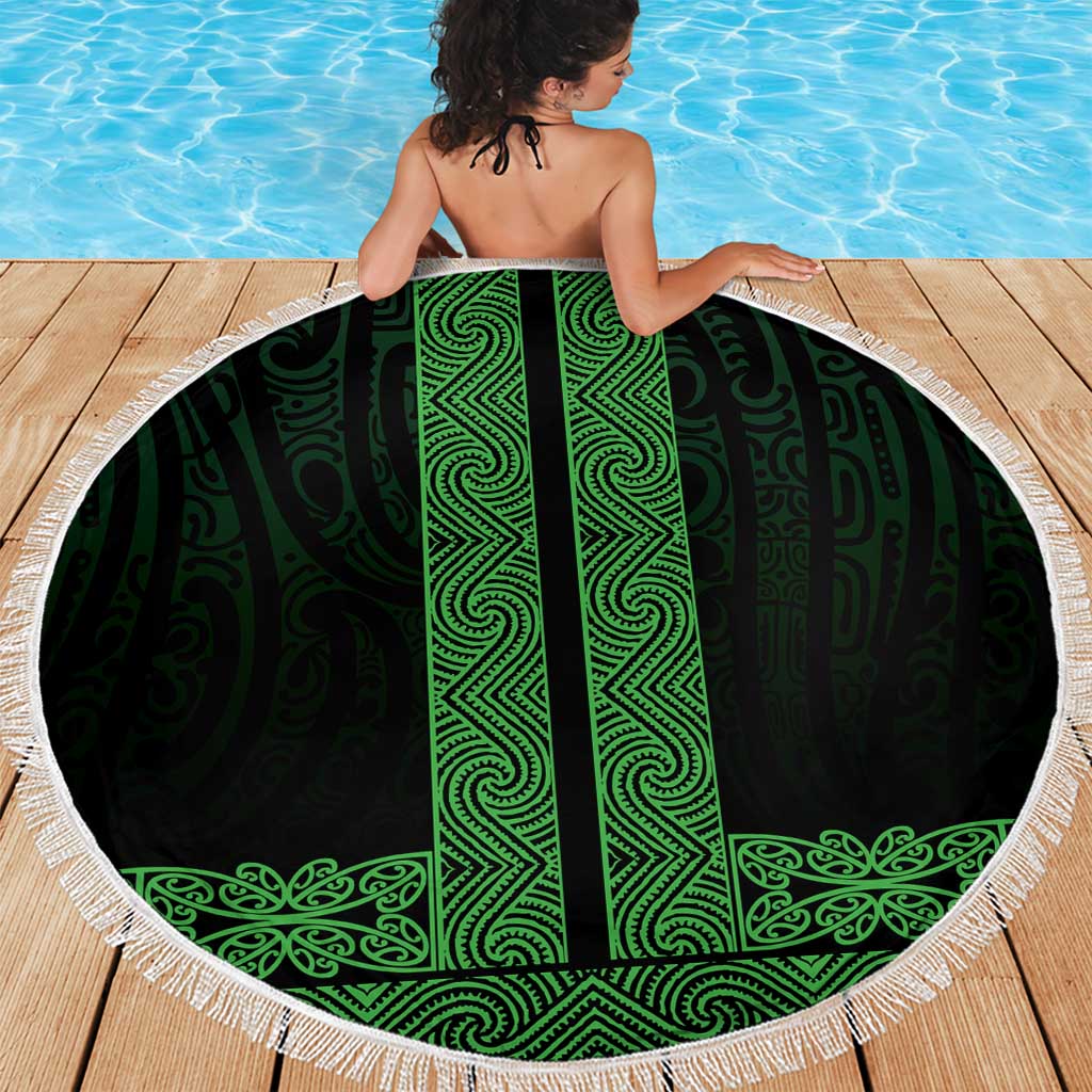 New Zealand Maori Kowhaiwhai Beach Blanket Kakariki Maui and Mangopare LT9 - Polynesian Pride