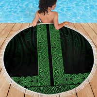 New Zealand Maori Kowhaiwhai Beach Blanket Kakariki Maui and Mangopare LT9 - Polynesian Pride