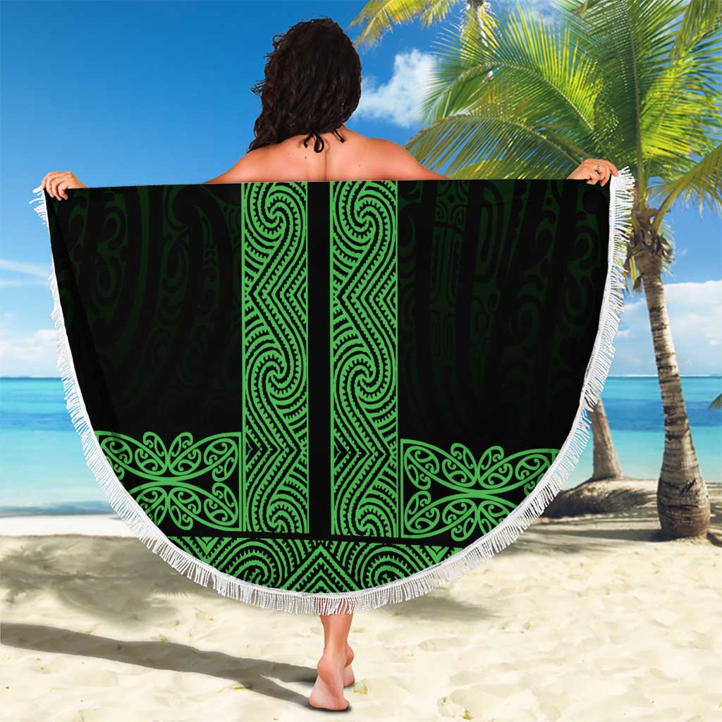 New Zealand Maori Kowhaiwhai Beach Blanket Kakariki Maui and Mangopare LT9 - Polynesian Pride