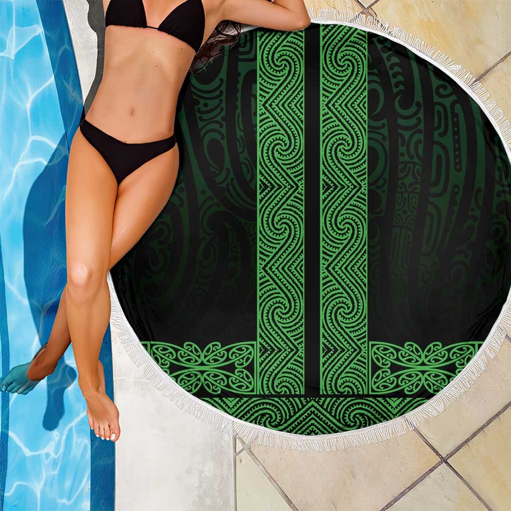 New Zealand Maori Kowhaiwhai Beach Blanket Kakariki Maui and Mangopare LT9 - Polynesian Pride