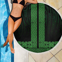 New Zealand Maori Kowhaiwhai Beach Blanket Kakariki Maui and Mangopare LT9 - Polynesian Pride