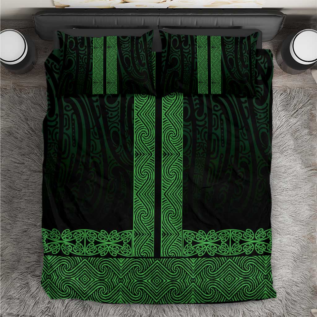New Zealand Maori Kowhaiwhai Bedding Set Kakariki Maui and Mangopare LT9 Green - Polynesian Pride