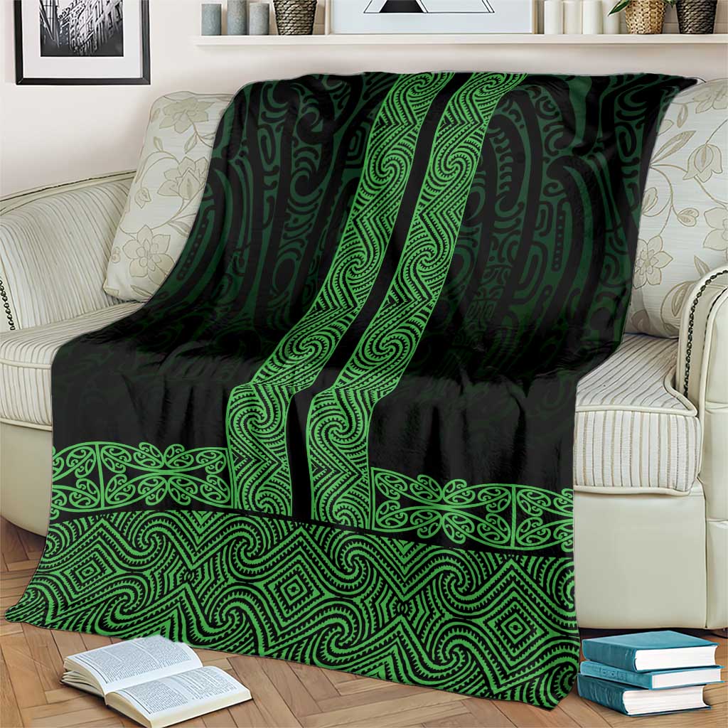 New Zealand Maori Kowhaiwhai Blanket Kakariki Maui and Mangopare LT9 - Polynesian Pride