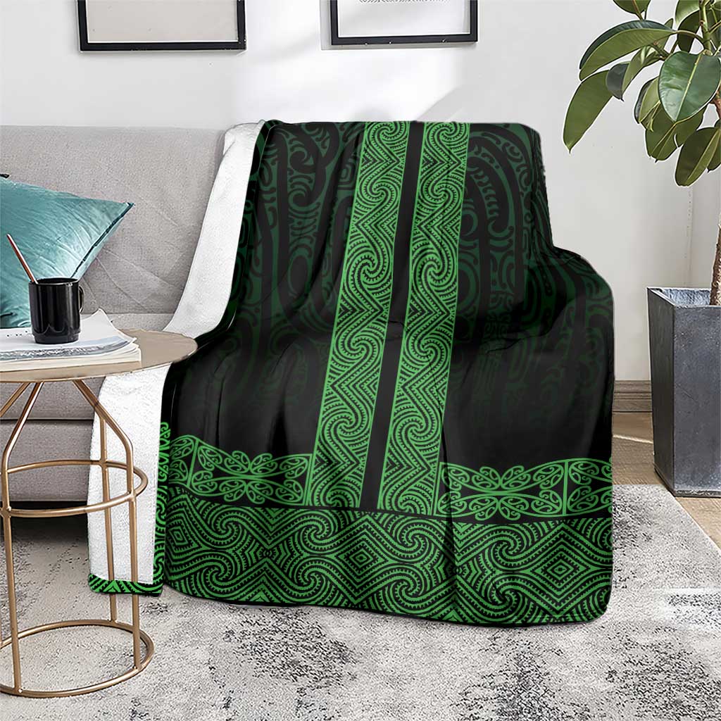 New Zealand Maori Kowhaiwhai Blanket Kakariki Maui and Mangopare LT9 - Polynesian Pride